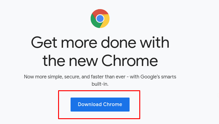 Descarga Chrome usando Firefox