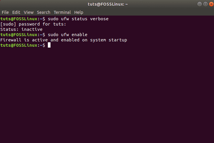 habilitando UFW en Ubuntu