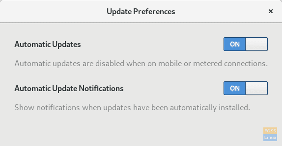 Actualizaciones automáticas en GNOME 3.30