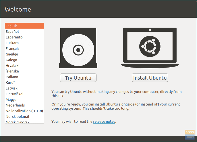 Arrancar desde CD y probar Ubuntu
