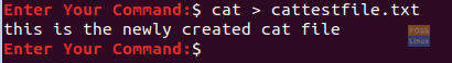 Crear un archivo usando el comando Cat