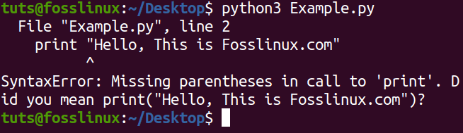 Error al usar Python3 para ejecutar código Python2