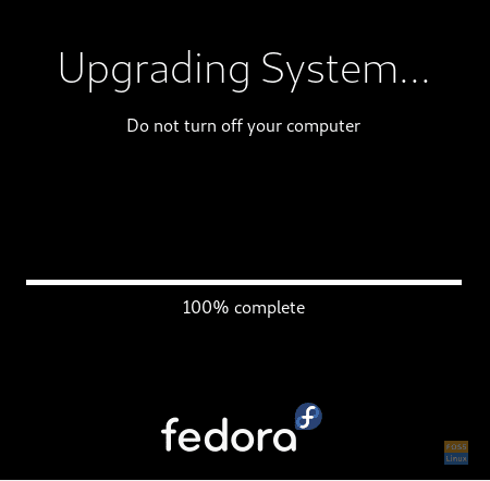 Progreso de la actualización de Fedora