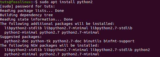 Instale Python2 en Ubuntu 20.04 LTS