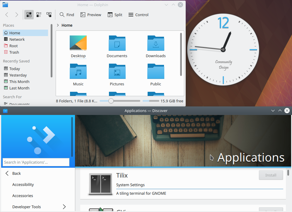 Funciones integradas de KDE.
