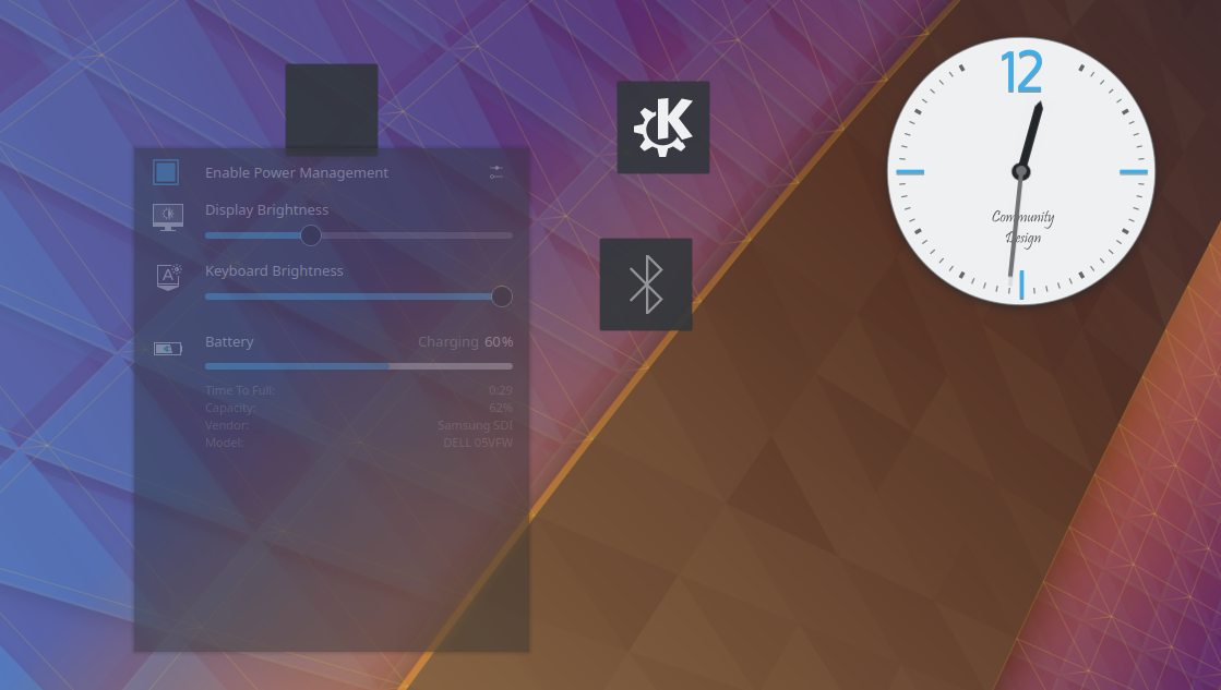 Widgets de KDE.
