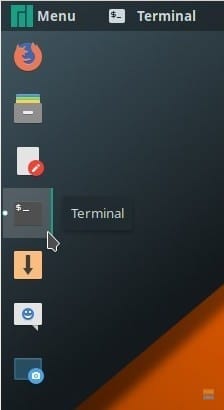 Lanzamiento de Terminal en Manjaro GNOME