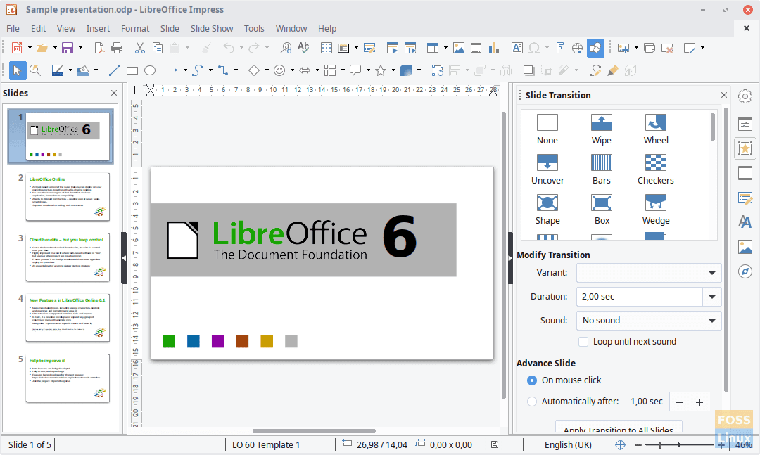 LibreOffice Impress 6.2