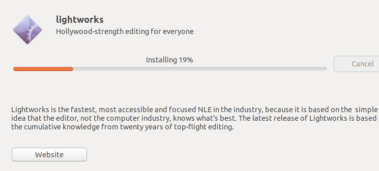 Proceso de instalación de Lightworks