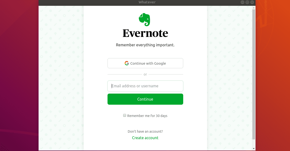 Inicie sesión con sus credenciales de Evernote