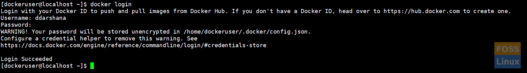 Iniciar sesión en Docker Hub