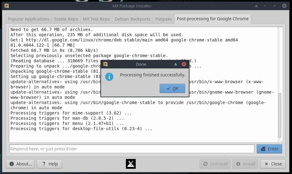 Instalación de MX-Linux-Google-Chrome