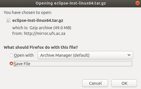 Guardar archivo Eclipse