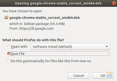 Guardar archivo de descarga de Google Chrome