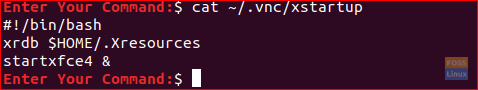 El archivo de configuración de VNC