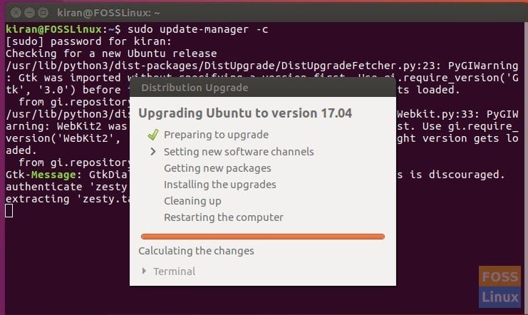 Actualización de Ubuntu 17.04