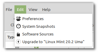 actualizar a linux mint 20.2 uma a través del administrador de actualizaciones