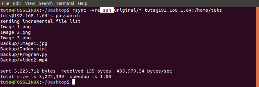 Utilice Rsync sobre SSH