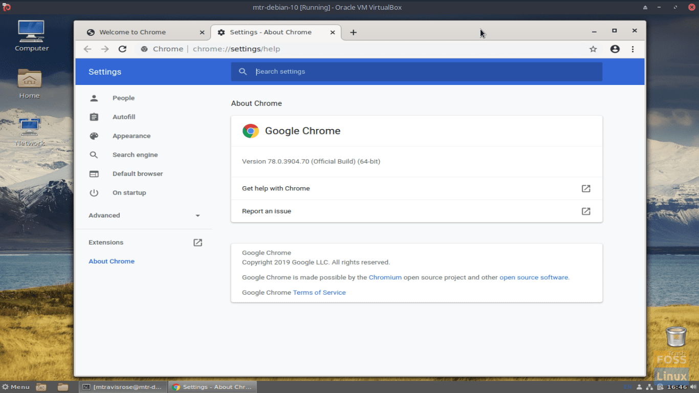 Notarás la versión que se muestra en la página Configuración de Google - Acerca de Chrome.