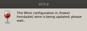Mensaje de configuración de vino