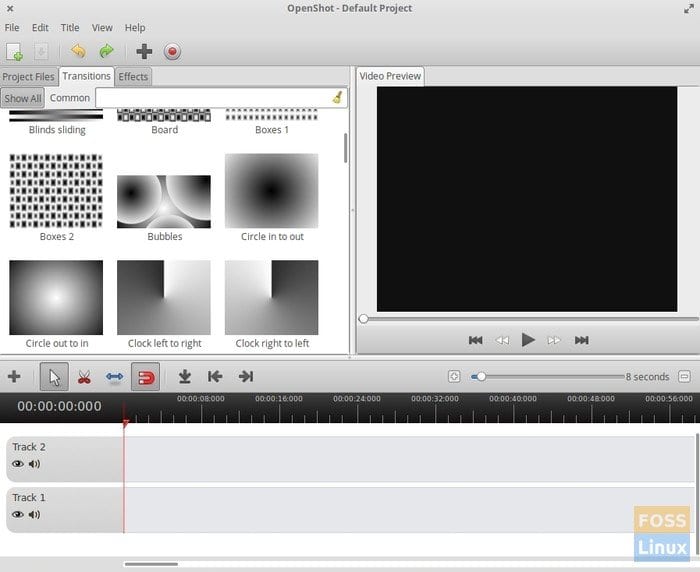 OpenShot Video Editor ejecutándose en el sistema operativo elemental loki