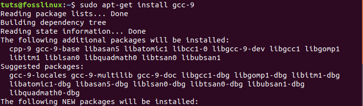 Instale GCC-9 en Ubuntu 20.04.