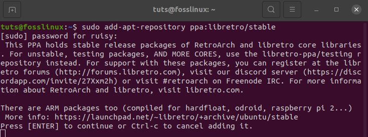 Cómo instalar retroarch PPA en ubuntu